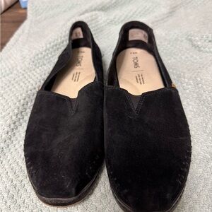 TOMS Black Slip-On Shoes